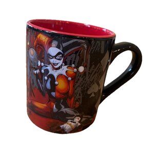 Silver Buffalo DC Comic Joker 14oz Ceramic Graphic Mug Red Inside Excellent